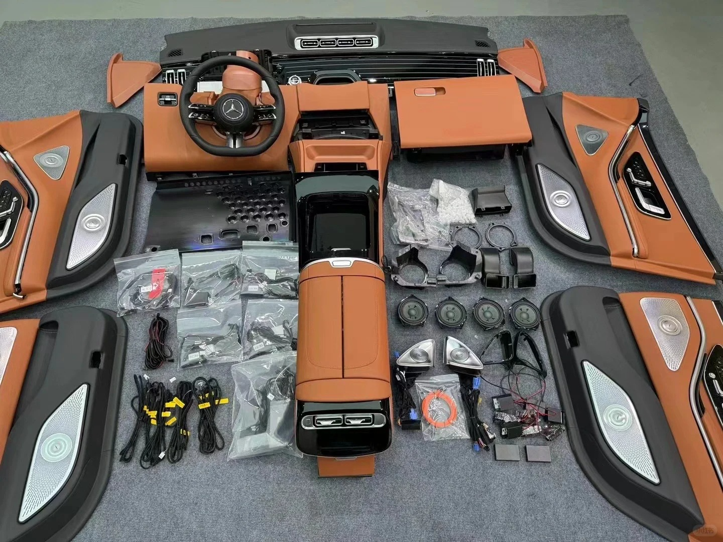 Mercedes Vito V-Class W447 Full Interior Upgrade Kit Digital Dashboard Seat Upholstery Door Panel Set